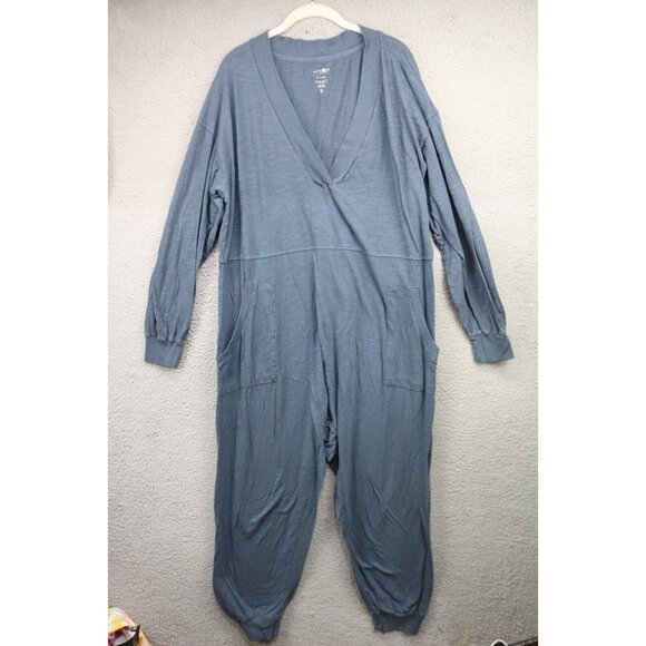 Natural Life Long Sleeve Dropped Crotch Jumpsuit-Size Medium-Oversized-Pockets - Picture 1 of 9
